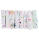Cartoon baby handkerchief square pattern towel washed cotton infant face towe BX