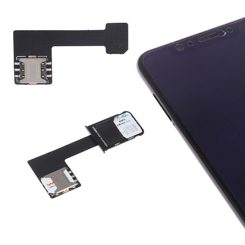 1Pc Black Dual SIM SIM Phone Adapter for Android Cellphone Memory Card Convertlj