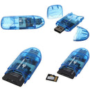 USB 2.0 Memory Card Reader Writer Adapter for SD MMC SDHC TF Card UP To HK