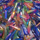 Large Lot Of Titanium Rainbow Aura Lemurian Quartz Crystal Point Healing 100g-AU