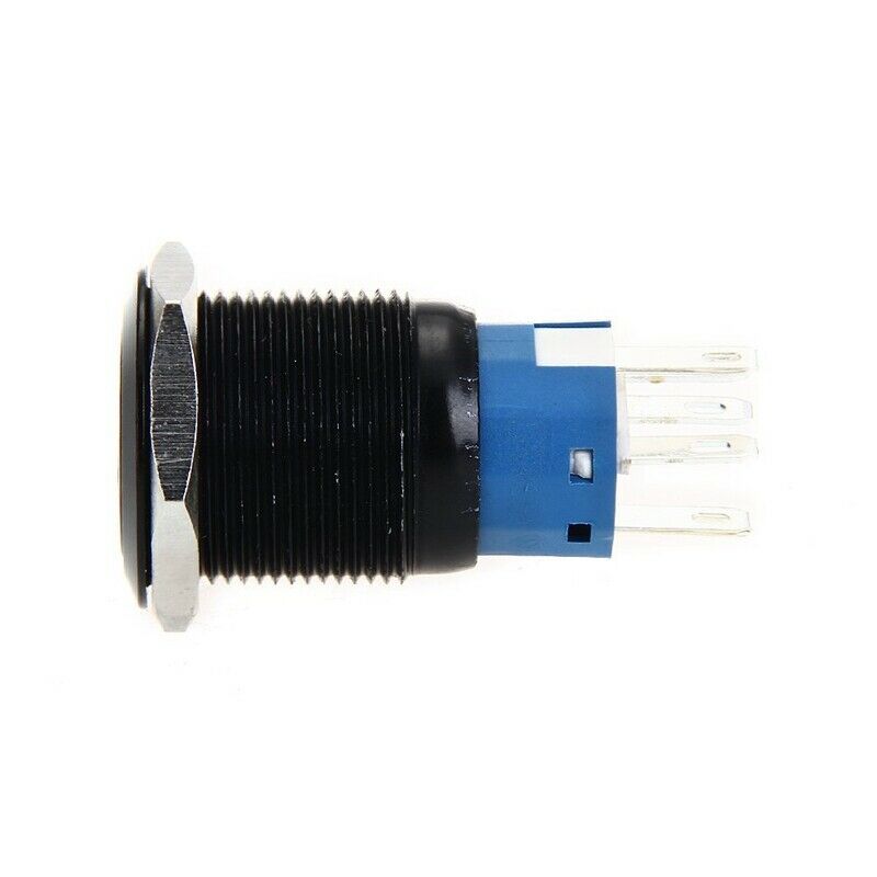 LED push button push button switch 12V 19 mm self-locking switch black H8W4
