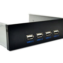 5.25 Inch Floppy Bay 4 Ports USB 2.0 Hub USB2.0 Front Panel Expansion Adapt