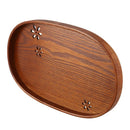 Wood Tea Plates Oval Dinner Plate Fruit Dishes Dim Sum Food Dinner Launch C