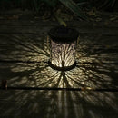 Metal Rattan Outdoor Solar Hanging LED Light Garden Yard Decoration Lamp
