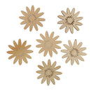 20 Pieces Wooden Flower Shapes Unpainted DIY Embellishment Wooden Board Tags