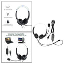 Durable USB Headsets Noise Cancelling Headphone with Mic for Office Computer