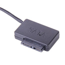 2x USB 2.0 to Slimline SATA 7+6 13pin CD/DVD Rom Optical Drive Adapter Cable