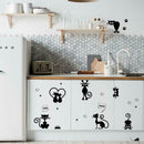 Cute Cat Removable Wall Stickers DIY Switch Decals Home Kids Bedroom Decor