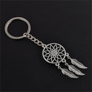 Metal Key Chain Ring Feather Tassels Dream Catcher Keyring Keychain Gw
