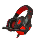 Laptop Gaming Headsets Over Ear Headphones with Light Mic Stereo Earphones Black