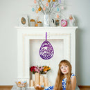 Easter Non-woven Purple Egg Hanging Ornament Felt Egg Rabbit Wall Penda_