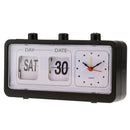 Creative Deisign  Alarm Clock Desktop Beside Clock with Calendar -Black