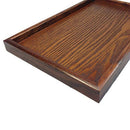 Wooden serving tray tea dishes plate- Brown, 22x15x2cm