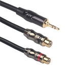 3.5mm 2RCA Audio Stereo Cable Audio Connector for Amplifier Sound Box Mic