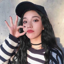 Fashion Women Long Curly Hair Full Wig Baseball Cap Hat Wigs Wavy Long Daily Wig