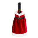 Christmas Clothes Red Wine Bottle Cover for Holiday Xmas Party Decor (A)