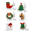 6pcs Christmas Tree Snowflake Bell Stocking Enamel Brooch Pin Badges for Cl J1L5