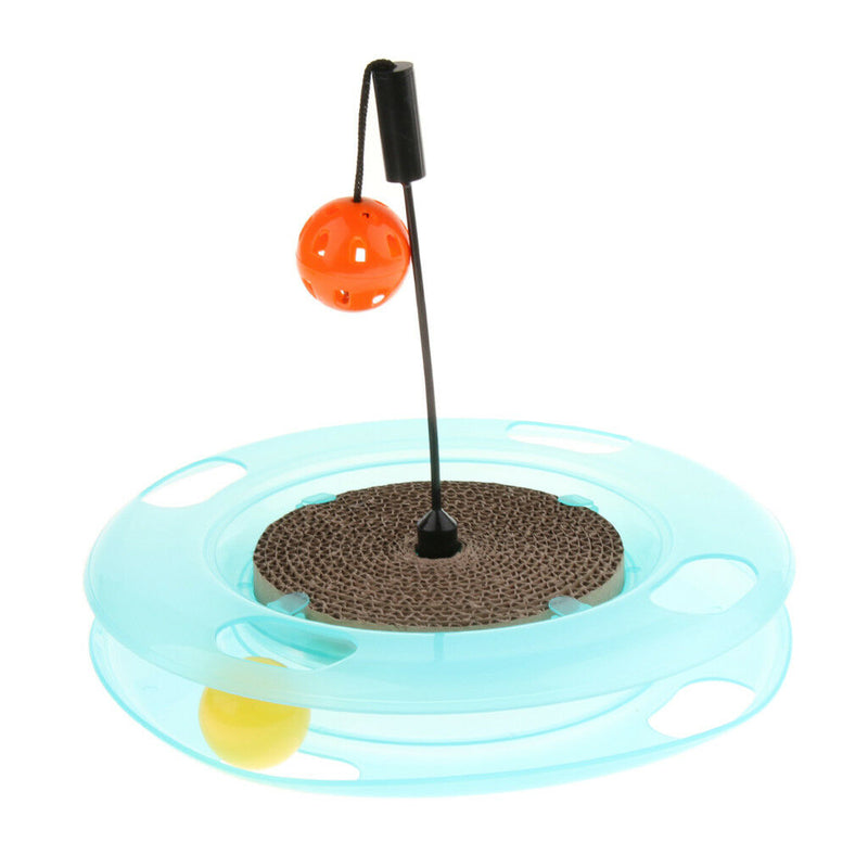 Pet Kitten Cat Ball Toys Rotating Cat Teaser Turntable Intelligence Cat Toys