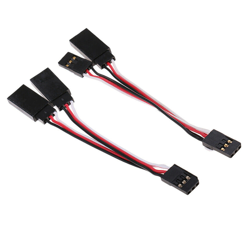 Set of 4 Y-Harness Male to Female Plug 2 In 1 Convert Wire for Futaba JR Servo
