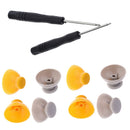 Replacement Joystick Caps 4 Grey + 4 Yellow For Nintendo GameCube NGC Controller