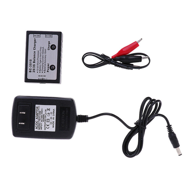 BC-3S10 2S/3S LiPo Battery Balance Charger for 12V3A Adapter RC Drone Parts