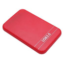 2.5 inch SATA 2 to USB3.0 HDD SSD Case External Hard Disk Enclosure (Red)