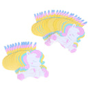 50pcs Baby Horse Lollipop Decoration Cards Birthday Party Kids Candy FavoME