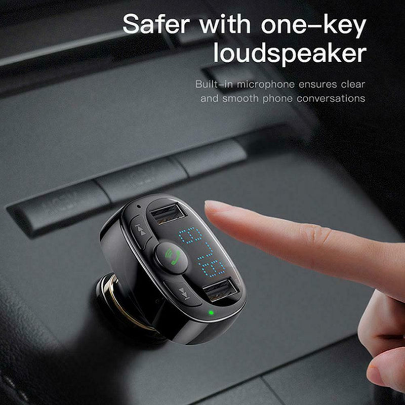 Dual USB 3.4A Car Charger Phone Fast Charge 2 Port Bluetooth Handsfree Digital
