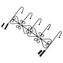 5 Hanger Black Towel Hat Coat Clothes Wall Hook Over Door Bathroom M7J5