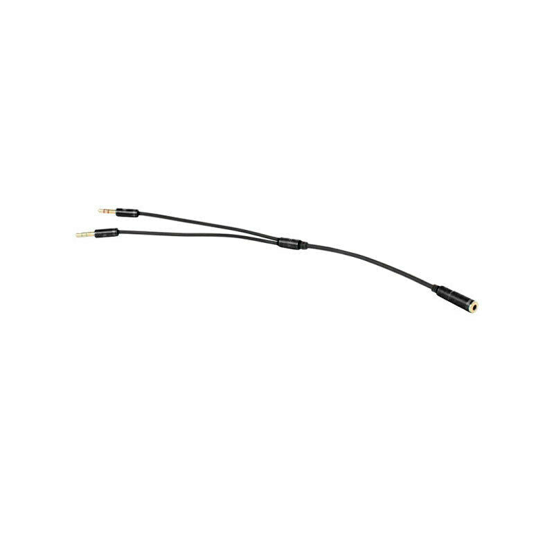 3.5mm Headphone Microphone Stereo Audio Y Splitter Cable Female Pair 2 Mal FHS