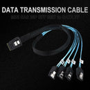 Cabledeconn G0101 MINI SAS 36P SFF 8087 to 4 SATA 7P Splitter Cable Cord Wire