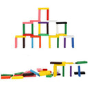 120Pcs Kids Color Sort Rainbow Wood Domino Kits Educational Toys DominoesJ Gw