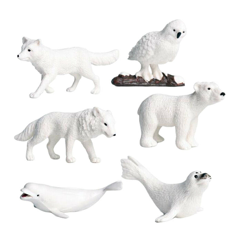 Miniatures Polar Animal Snowy Owl/Alopex Lagopus/Polar Bear/Sea Dog/Arctic