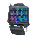 Professional 35 Keys RGB Backlit One Handed Gaming Keyboard USB Wired for Games
