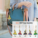 5pcs/set DIY Full Drill Diamond Painting Girls Keychain Embroidery Craft