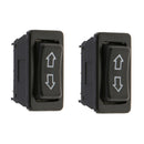 2pcs Universal 5 Pin Dual Rows Electric Power Window Master Switch for Car Green