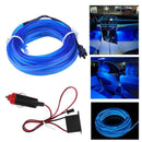 Universal Car Interior LED Decor Neon EL Wire Strip Atmosphere Cold Light