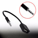 1x AUX Jack Audio Input Cord Cable Car MP3 3.5mm Male To USB Port Adapter Useful