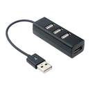 4-Port USB Adapter for LAPTOP ADAPTER black 1M Multi Splitter Expansion
