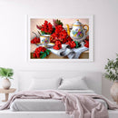 5D DIY Diamond Painting Afternoon Tea Full Round Rhinestone Wall Picture