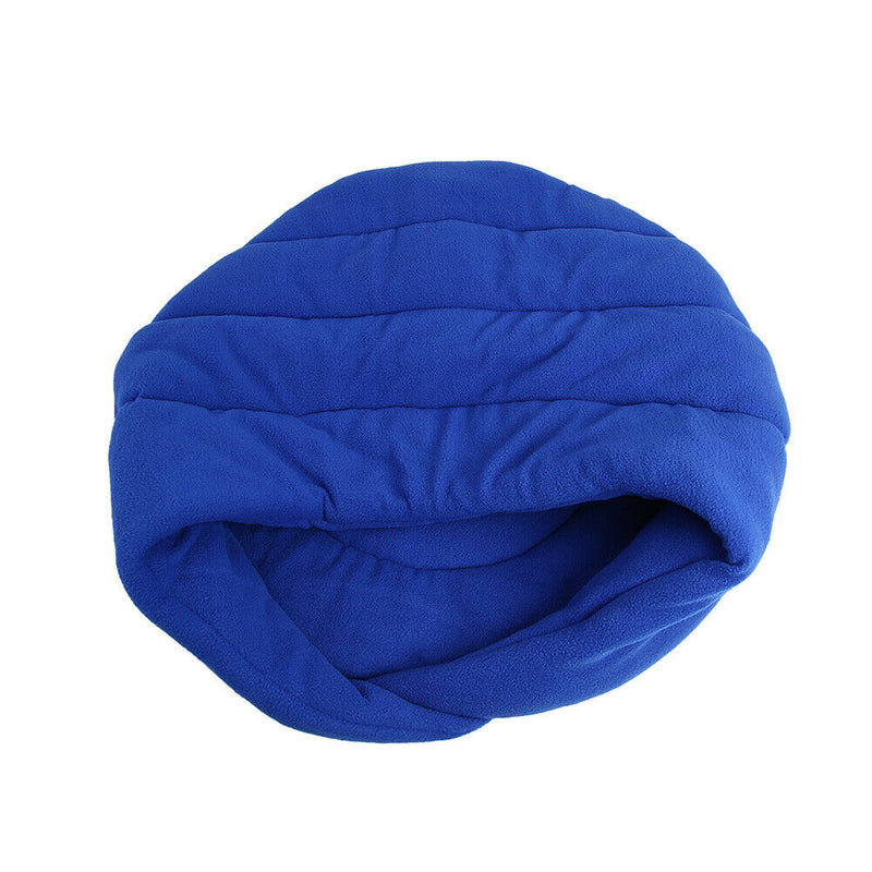 Warm Fleece Pet Sleeping Bag Nest Soft Kennel Cats Dog Bed House (Blue XS) A