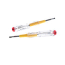 2Pcs AC/DC 100-500V LED Light Screwdriver Electrical Tester Pen Double Head G9