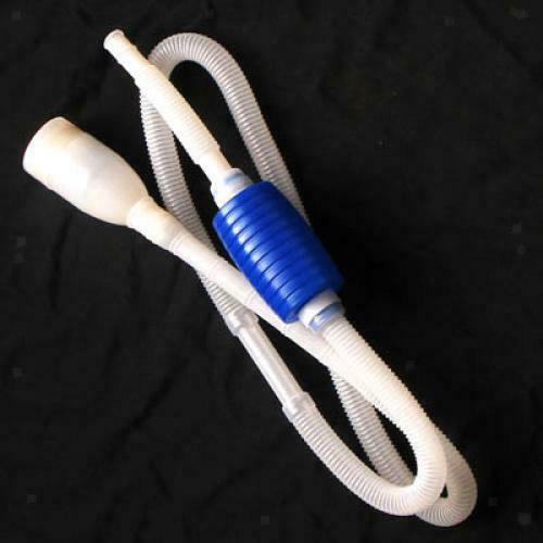 Siphon Vacuum Cleaner Pump Aquarium Plastic 160cm Blue All Water Types Aquariums
