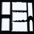 7Pcs Plastic Cake Comb Edge Scraper Baking Cutter Smoother Icing Dough Edger Set