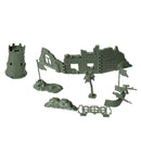 14Pcs Plastic Military Army Base of Blockhouse Sandbag Blindage Playset Arm