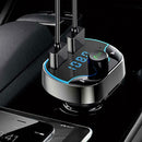 T24 Handsfree Bluetooth 4.2 FM Transmitter Dual USB 3.1A Fast Car Charger