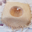 Beach Hat Summer Women Casual Sun Hats Hats Wide Brim Straw Solid Color Fol
