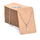 100x  Earrings Necklace Holder Display Cards Jewelry Display Kraft Cards Labe 3C