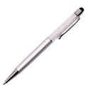 30 Pcs Crystal Capacitor Ballpoint Pen Blue Refill Tip Nib Metal Pen Length Q2N1