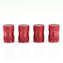 New 4Pcs Red Aluminum Air Port Cover Tire Rim Valve Wheel Stem Cap Accessories